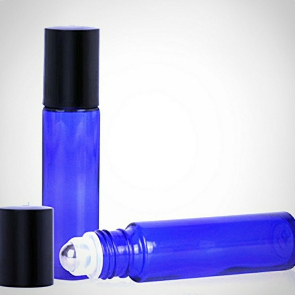 New Cobalt Blue Glass Ball Roller Never Used